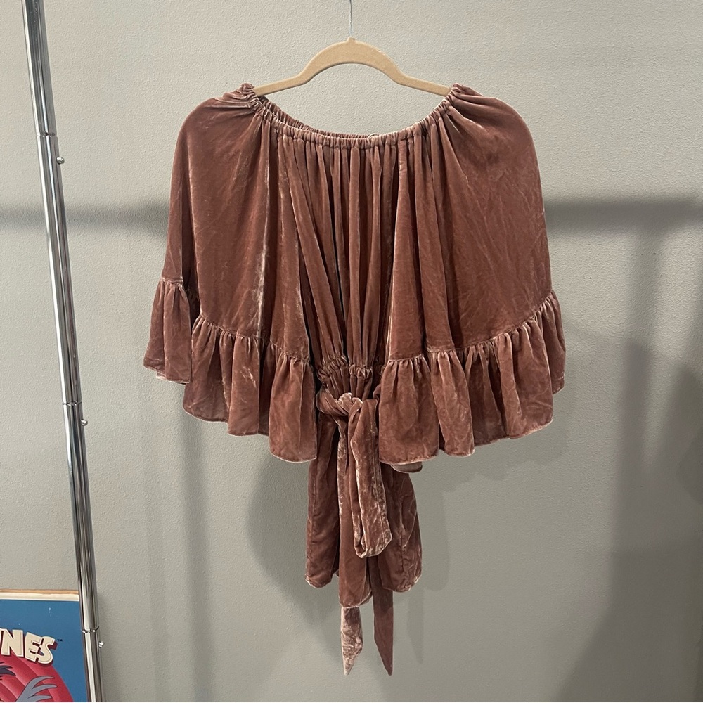 C/MEO Collective Off-Shoulder Velvet Playsuit – Size XS - Picture 4 of 6